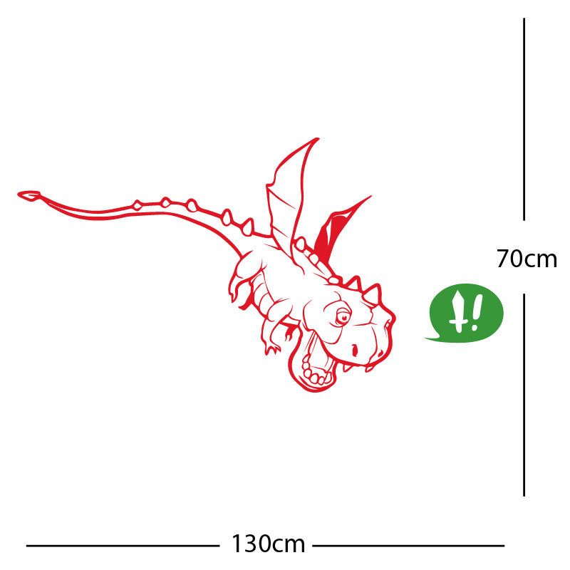 flying dragon decal wall sticker