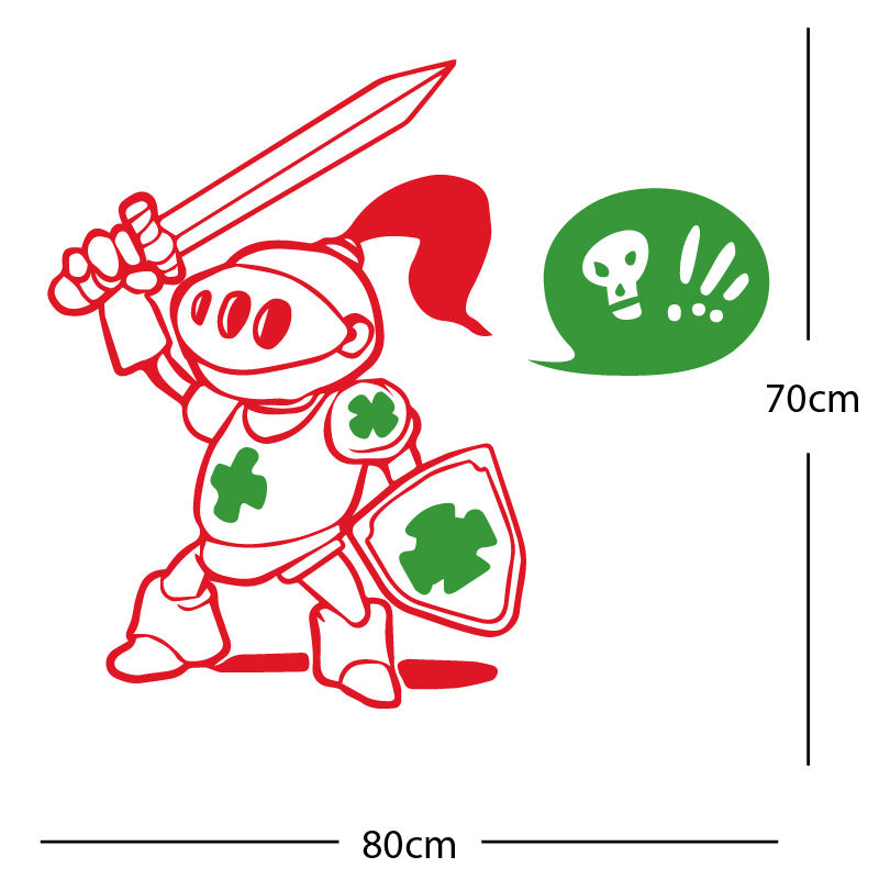 brave knight wall sticker
