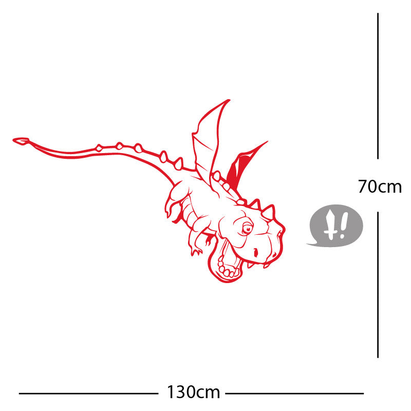 flying dragon decal wall sticker