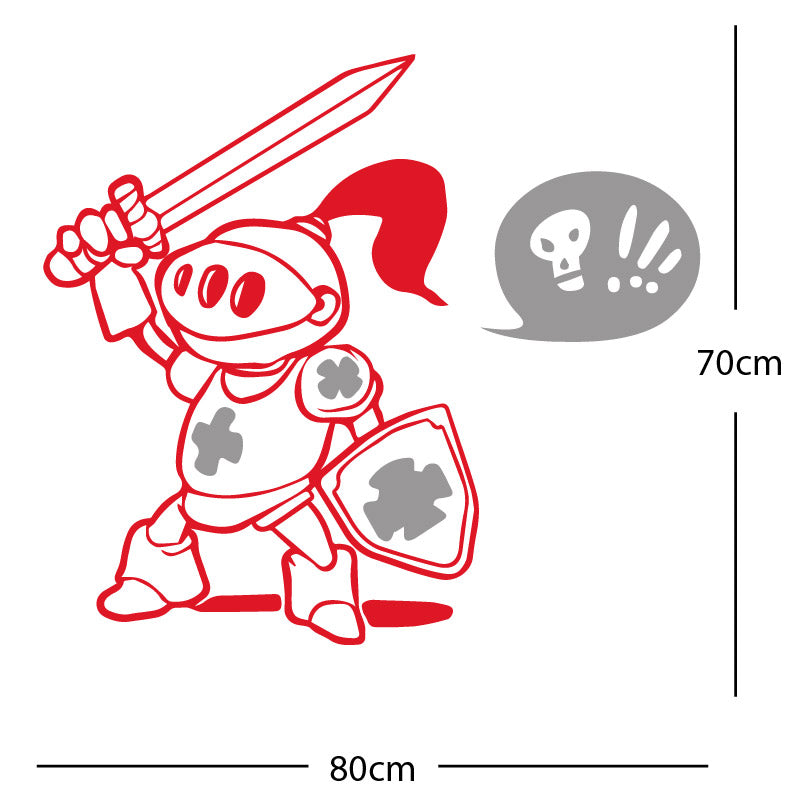 brave knight wall sticker