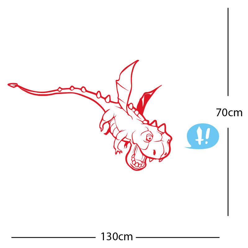 flying dragon decal wall sticker