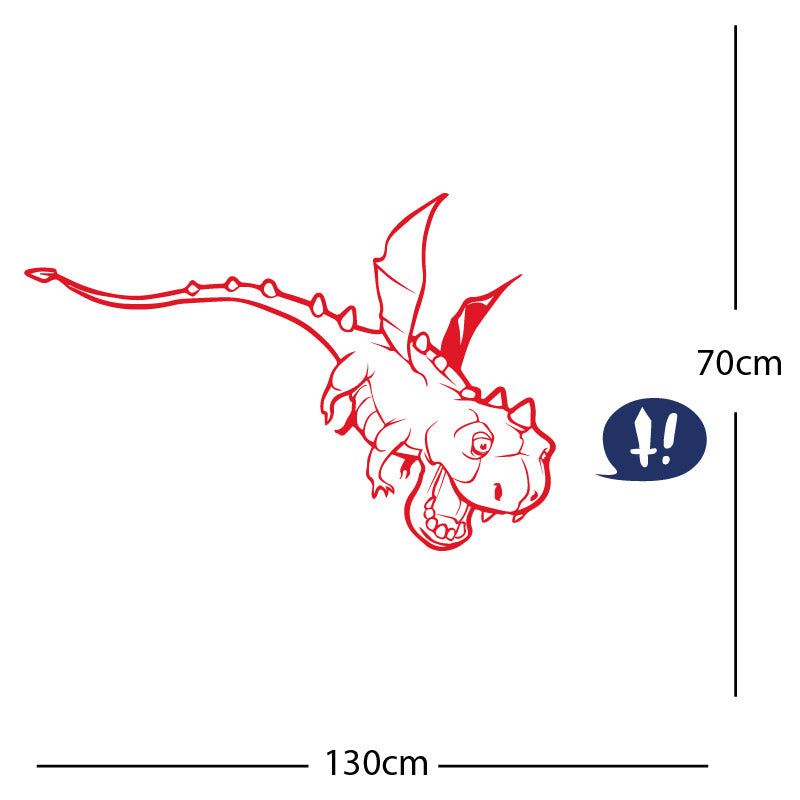 flying dragon decal wall sticker