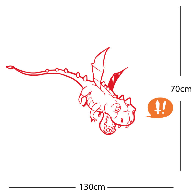 flying dragon decal wall sticker