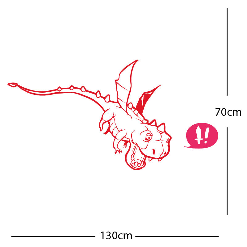 flying dragon decal wall sticker