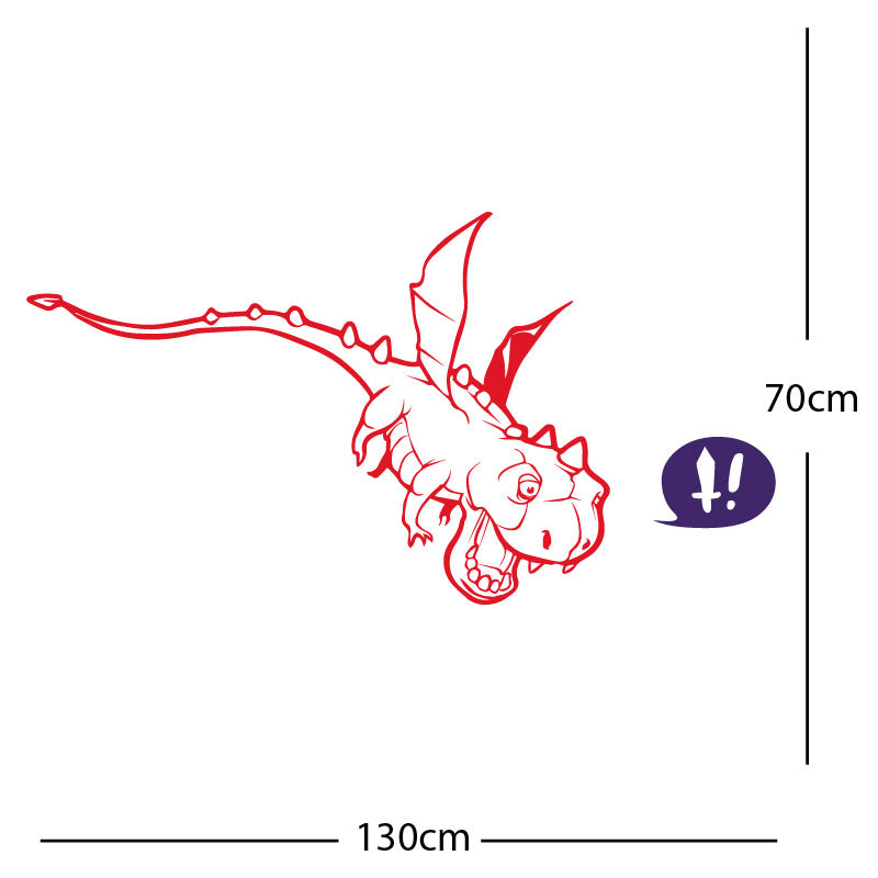 flying dragon decal wall sticker