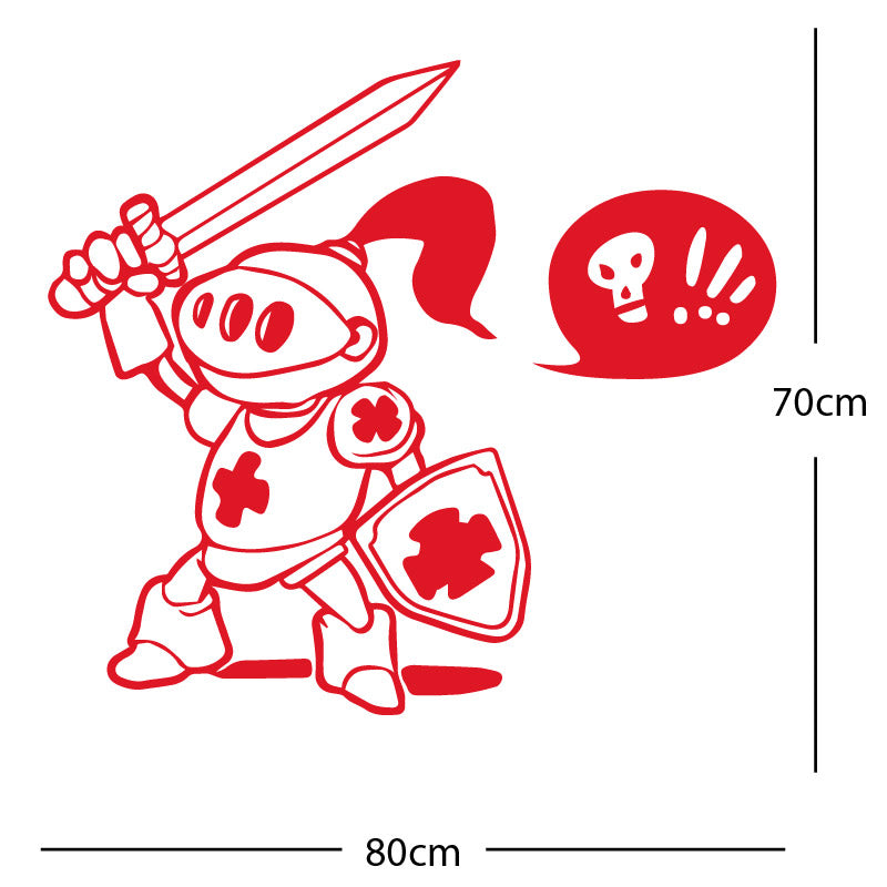 brave knight wall sticker