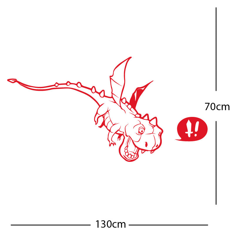 flying dragon decal wall sticker