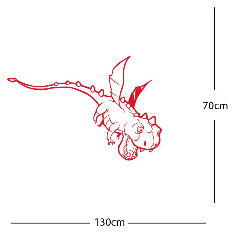 flying dragon decal wall sticker