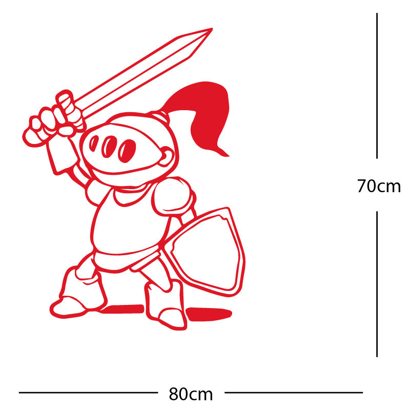 brave knight wall sticker