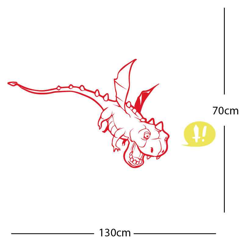 flying dragon decal wall sticker