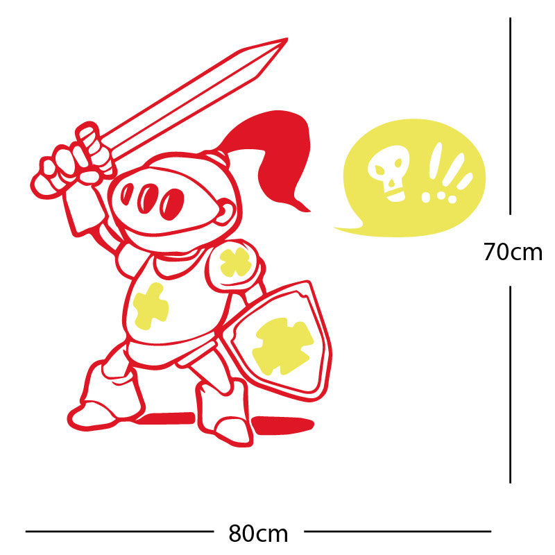 brave knight wall sticker