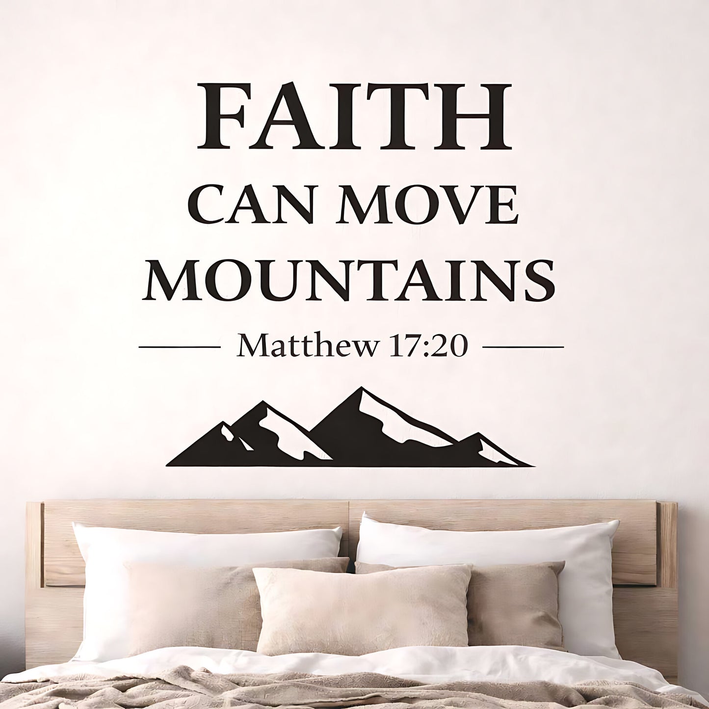 Faith Can Move Mountains Matthew 17:20 Wall Sticker Decal