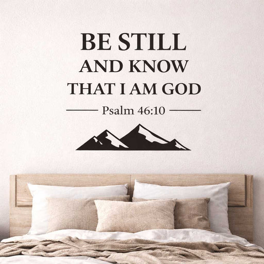 Be Still And Know Psalm 46:10 Christian Wall Sticker Decal