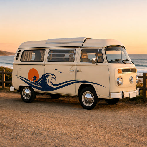 Surf Wave VW Transporter Campervan Graphics Sticker Kit