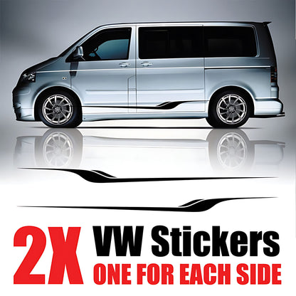 VW Transporter Single Swoosh Side Stripe – Slim Minimalist Van Decal