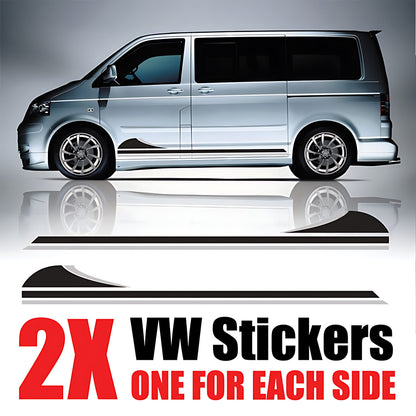 VW Transporter Swept Arch Side Stripes – Dynamic Van Body Graphics