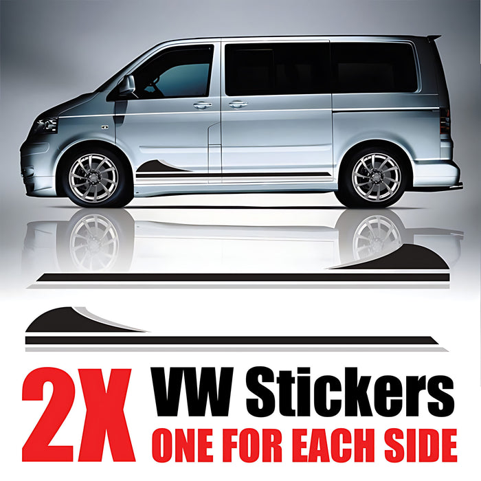 VW Transporter Swept Arch Side Stripes ‚Äì Dynamic Van Body Graphics