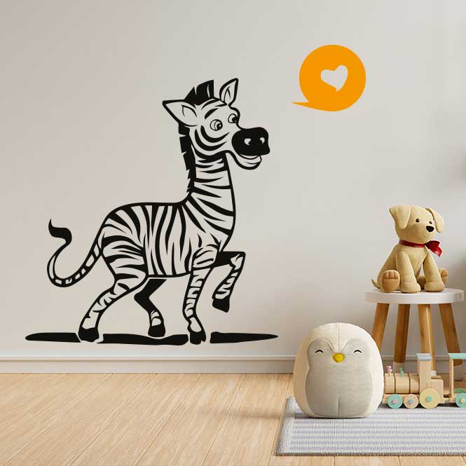 Zebra safari nursery wall sticker