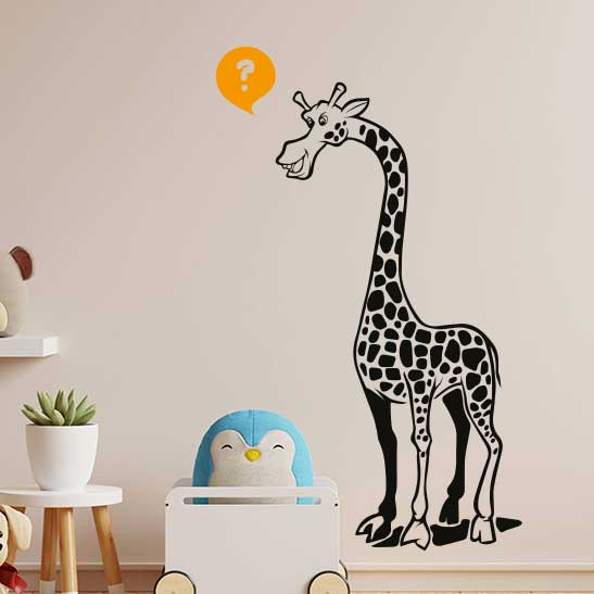 Giraffe safari nursery wall sticker