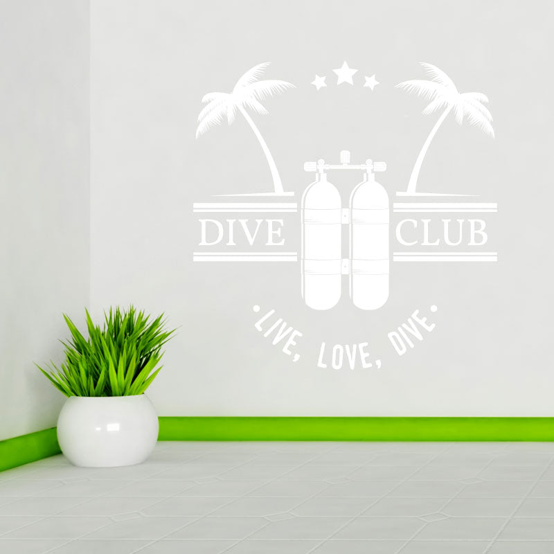 underwater scuba diver wall sticker