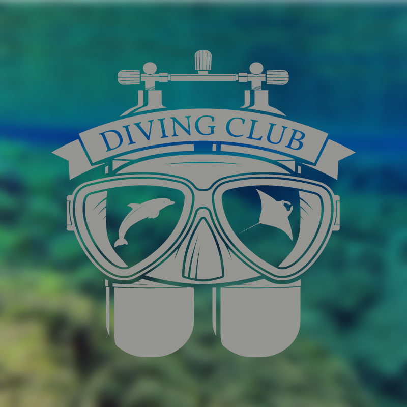 marine life scuba decal wall sticker