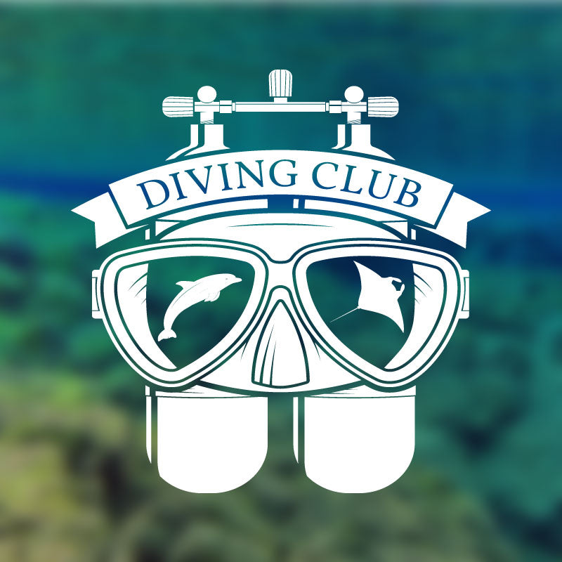 marine life scuba decal wall sticker