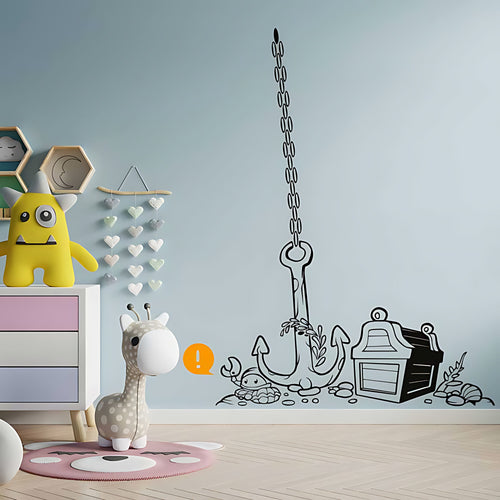 Anchor and Treasure Chest Nursery Wall Sticker