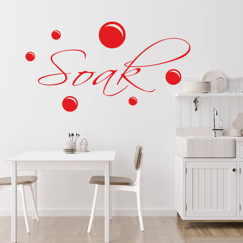 soak bubbles bathroom sticker