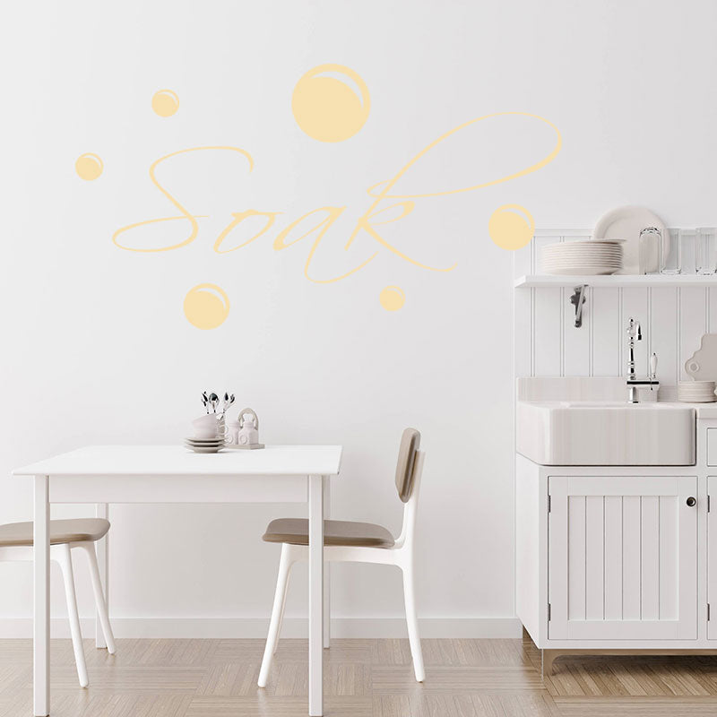 soak bubbles bathroom sticker