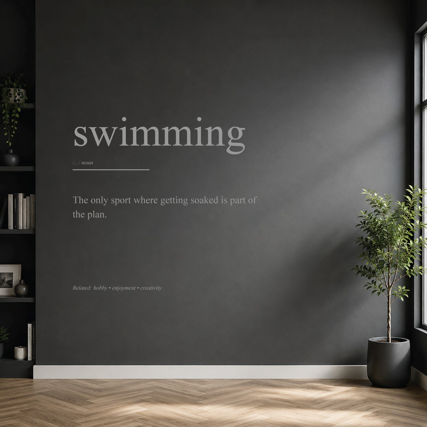 swimming dictionary definition wall sticker