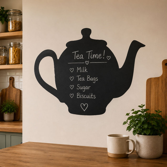 Tea Pot Chalkboard Wall Decal - Vintage Kitchen Style