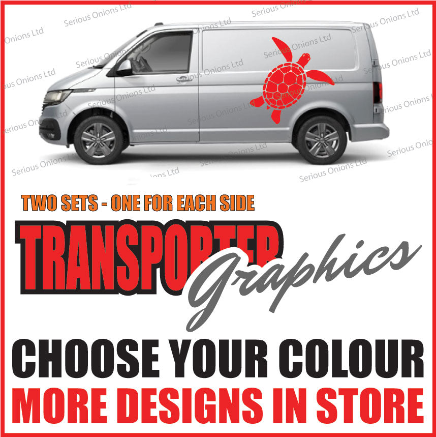 Surf turtle side panel graphic for VW Transporter