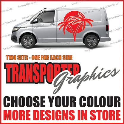 VW Transporter Palm Silhouette Side Graphics Stickers and Decals