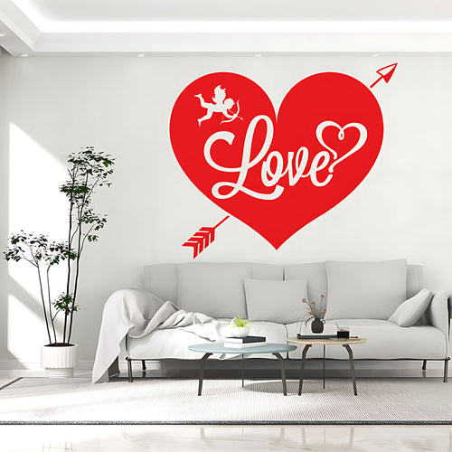 Valentine Heart Shaped Window Sticker - Shop Decal