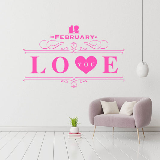 love heart stickers for valentine s wall sticker