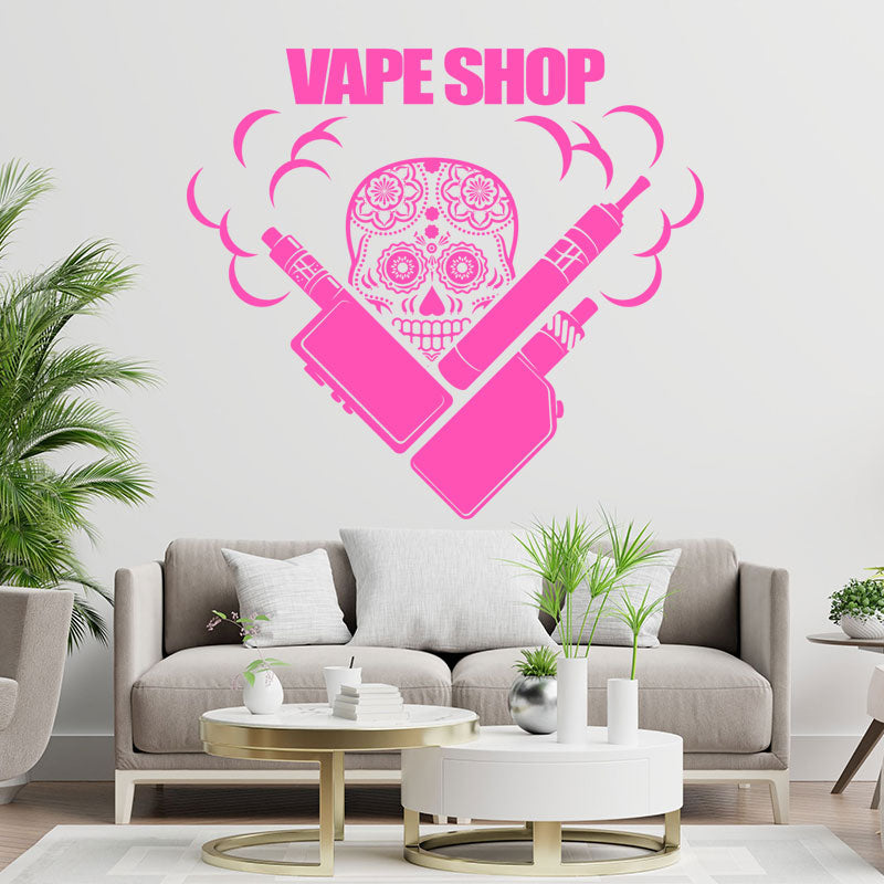 trendy vaping quote wall sticker