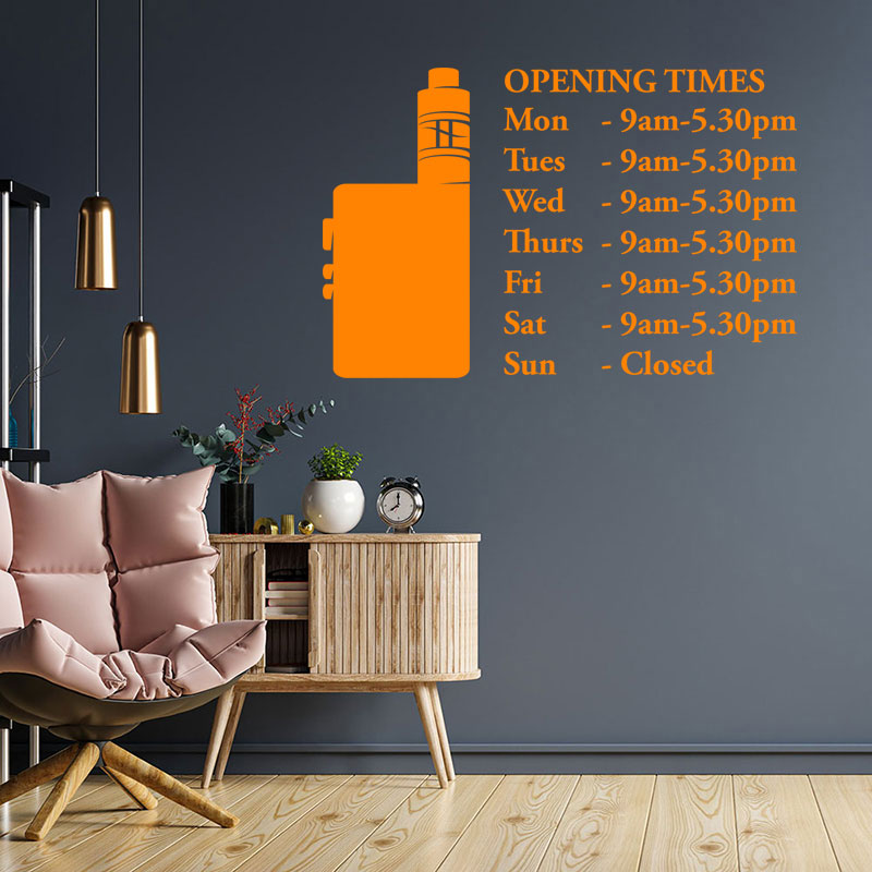 custom vaping sticker vape shops wall sticker