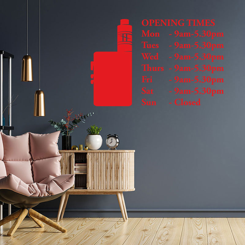 custom vaping sticker vape shops wall sticker