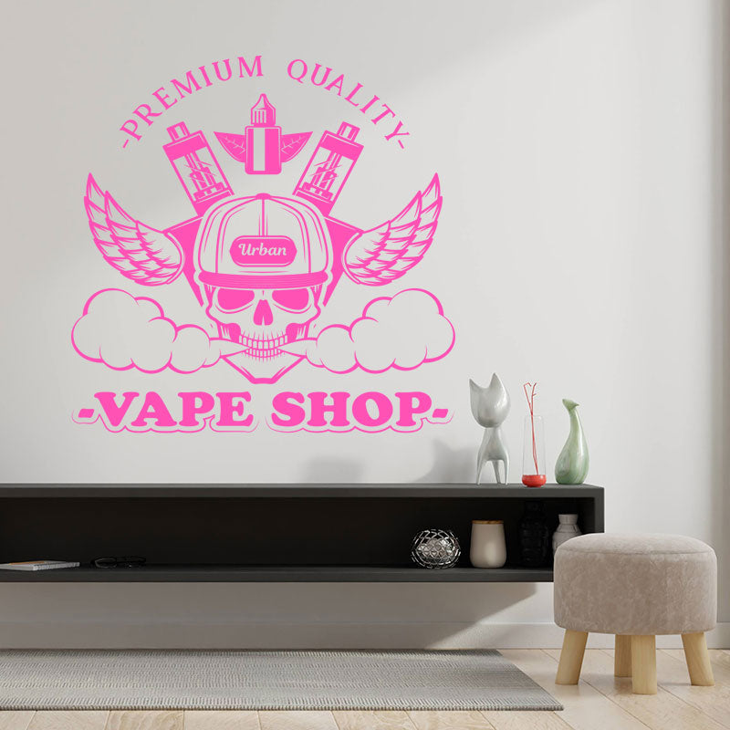 chic vaping quote decal wall sticker
