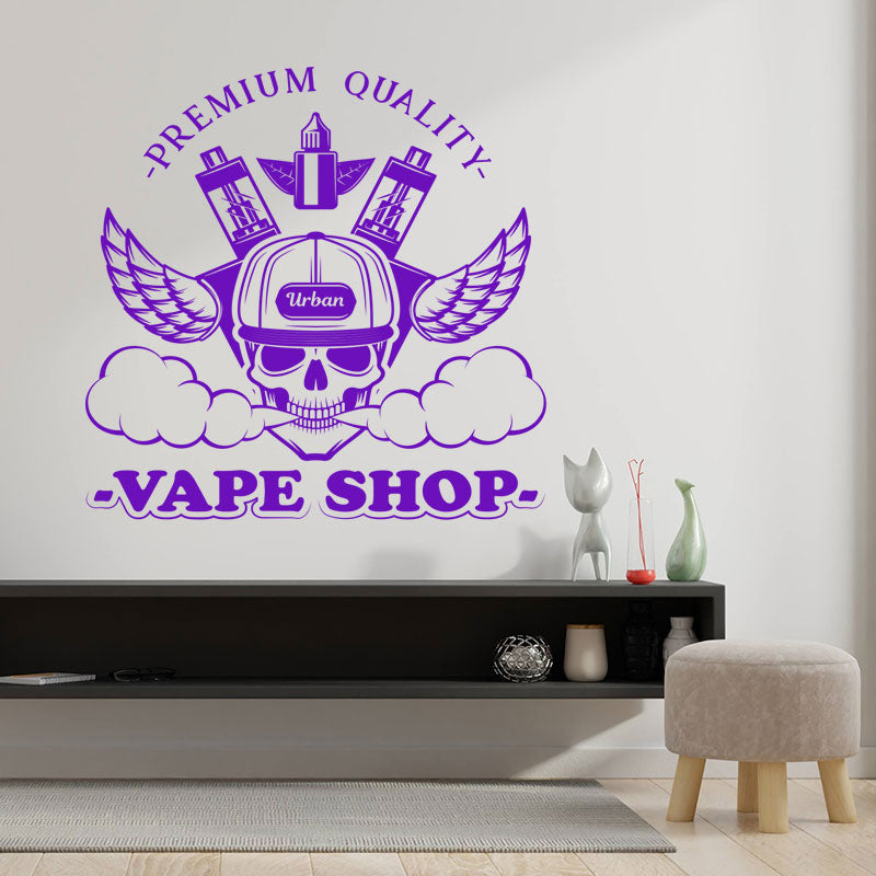 chic vaping quote decal wall sticker