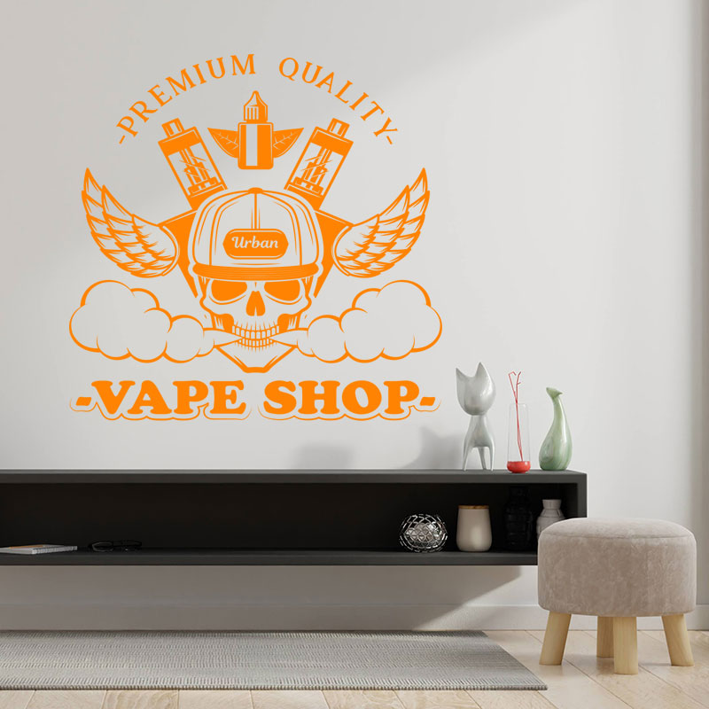 chic vaping quote decal wall sticker