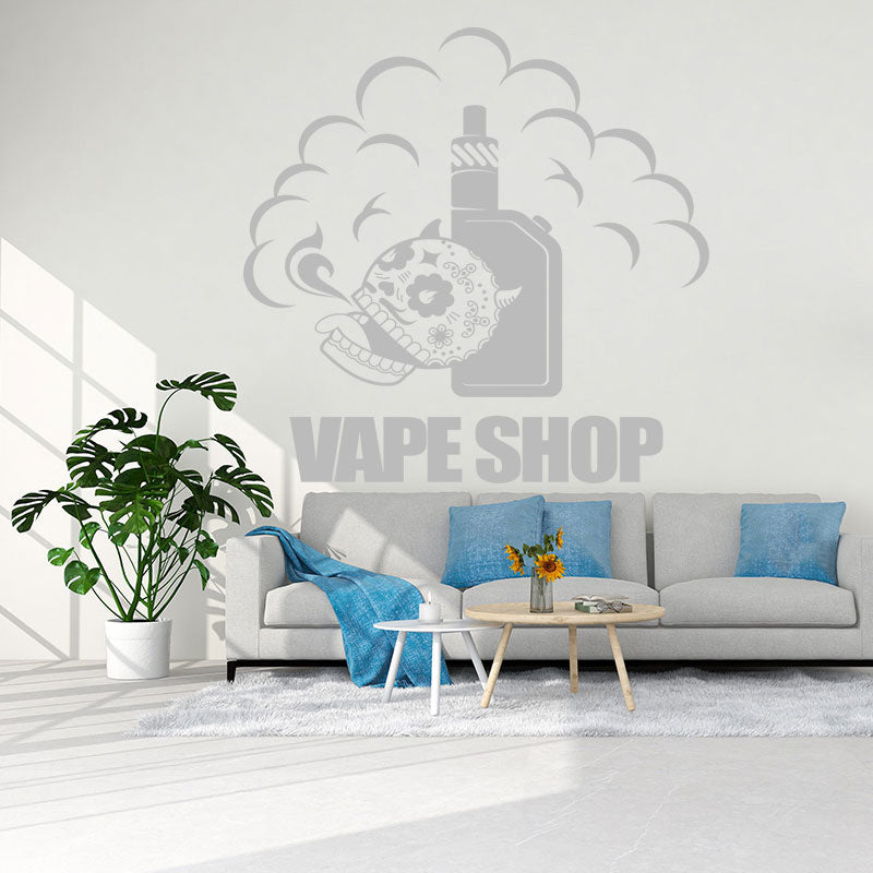 trendy vape shop quote wall sticker