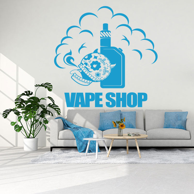 trendy vape shop quote wall sticker