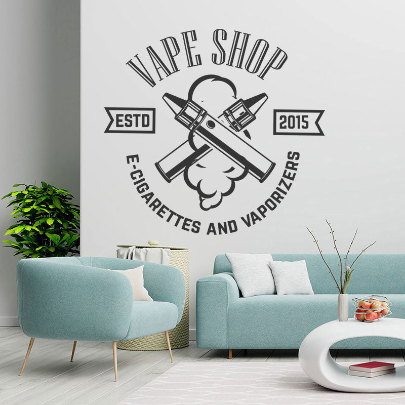 Vape Store Vaping Graphics Wall Sticker Art