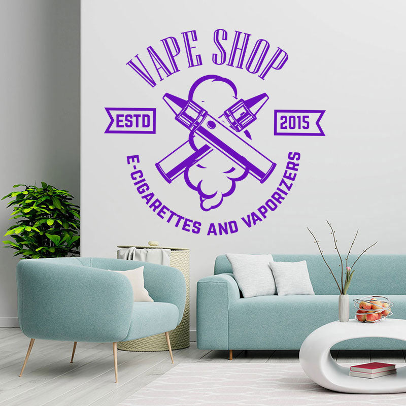 vape store vaping graphics wall sticker
