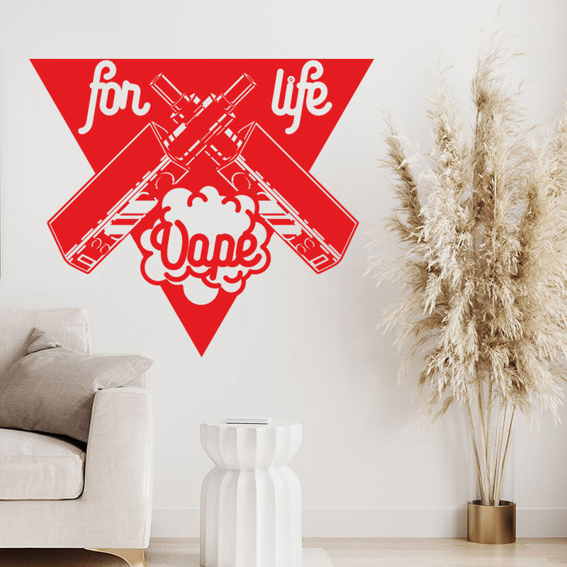 stylish vape shop wall sticker