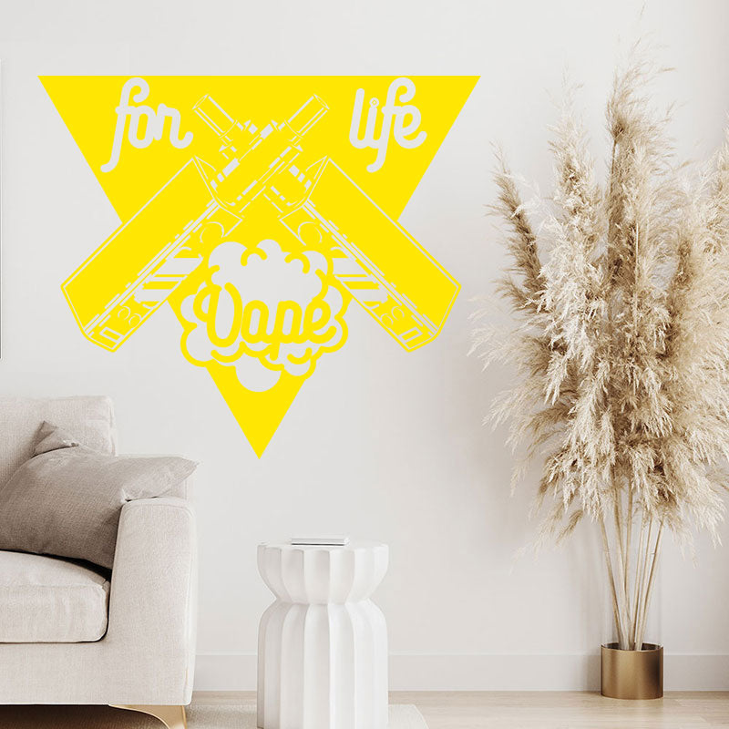 stylish vape shop wall sticker