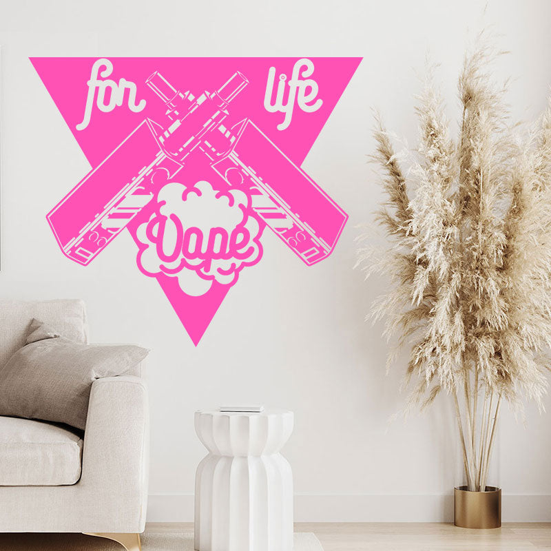 stylish vape shop wall sticker