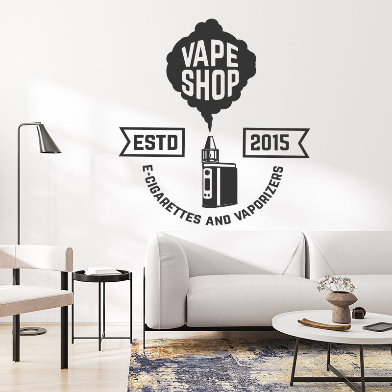 Vaping Graphics Wall Decal for Cool Vape Shop Vibes