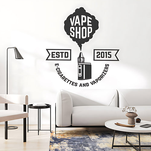 Vaping Graphics Wall Decal for Cool Vape Shop Vibes